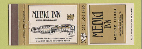 Matchbook Cover - Media Inn Motor Lodge Media PA