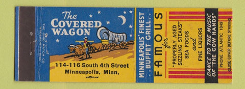 Matchbook Cover - Covered Wagon Minneapolis MN