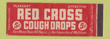 Matchbook Cover - Red Cross Cough Drops Full Length