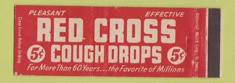 Matchbook Cover - Red Cross Cough Drops Full Length