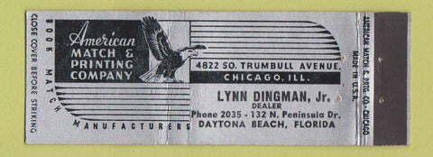 Matchbook Cover American Match and Printing Company Chicago IL Daytona Beach FL