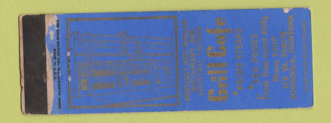 Matchbook Cover - Grill Cafe Missoula MT WORN