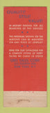 Matchbook Cover Uris Military Insignia Jewelry New York City  21 Strike Feature