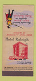 Matchbook Cover - Hotel Raleigh Richmond VA 21 Strike Feature