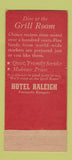 Matchbook Cover - Hotel Raleigh Richmond VA 21 Strike Feature