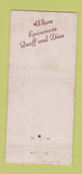 Matchbook Cover - Hotel Puritan Boston MA WEAR 21 Strike Feature