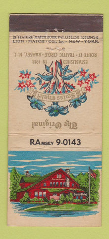 Matchbook Cover - Swiss Chalet Ramsey NJ WEAR 21 Strike Feature