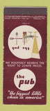 Matchbook Cover - The Pub Philadelphia PA Pennsauken NJ WEAR 21 Strike Feature