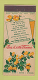 Matchbook Cover - Perry's Flwoer Shops Rochester Brighton NY 21 Strike Feature