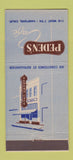 Matchbook Cover - Peden's Cafe Hanford CA 21 Strike Feature