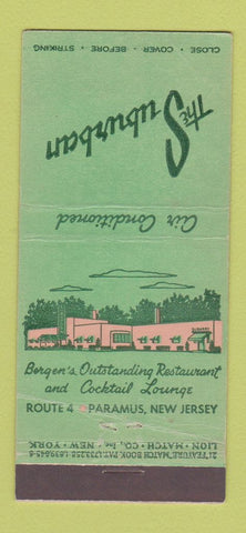 Matchbook Cover - The Suburban Paramus NJ WEAR 21 Strike Feature