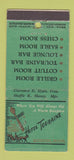 Matchbook Cover - Hotel Touraine Boston MA  21 Strike Feature