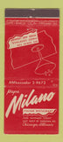 Matchbook Cover - Papa Milano Italian Restaurant Chicago IL 21 Strike Feature