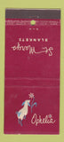 Matchbook Cover - St Marys Blankets Ophelia 21 Strike Feature