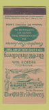 Matchbook Cover - The Old Heidelberg Swiftwater PA WORN 21 Strike Feature