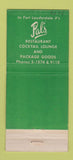 Matchbook Cover - Pal's Restaurant Fort Lauderdale FL 21 Strike Feature