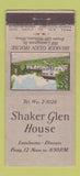 Matchbook Cover - Shaker Glen House Woburn MA WEAR 21 Strike Feature