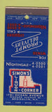 Matchbook Cover - Simon's Liquor Corner Brooklyn NY 21 Strike Feature