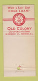 Matchbook Cover - Old Colony COOP Bank Providence RI 21 Strike Feature