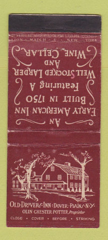 Matchbook Cover - Old Drovers Inn Dover Plains NY 21 Strike Feature