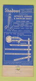 Matchbook Cover - The Shadows San Francisco CA 21 Strike Feature