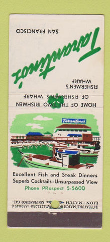 Matchbook Cover - Tarantino's San Francisco CA 21 Strike Feature