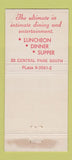 Matchbook Cover - Penthouse Club New York City 21 Strike Feature