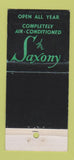 Matchbook Cover - Saxony Hotel Miami Beach FL 21 Strike Feature