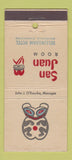 Matchbook Cover - San Juan Room Bellingham Hotel WA 21 Strike Feature
