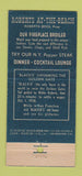 Matchbook Cover - Roberts at the Beach San Francisco CA 21 Strike Feature
