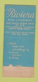Matchbook Cover - Riviera Hallandale FL 21 Strike Feature