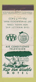 Matchbook Cover - Rip Van Winkle Motel New Haven CT WEAR 21 Strike Feature
