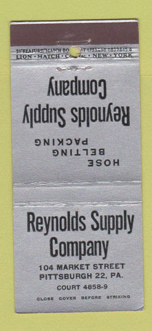 Matchbook Cover - Reynolds Hose Belting Packing Pittsburgh PA 21 Strike Feature
