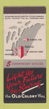 Matchbook Cover - Old Colony COOP Bank Providence RI WEAR 21 Strike Feature