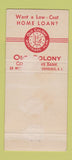 Matchbook Cover - Old Colony COOP Bank Providence RI WEAR 21 Strike Feature