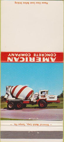 Matchbook Cover - American Concrete CO Tampa FL BLANK 30 Strike