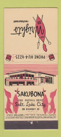 Matchbook Cover - Wrights Restaurant Salt Lake City UT 21 Strike Feature