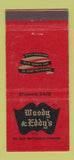 Matchbook Cover - Woody & Eddy's Pasadena CA 21 Strike Feature