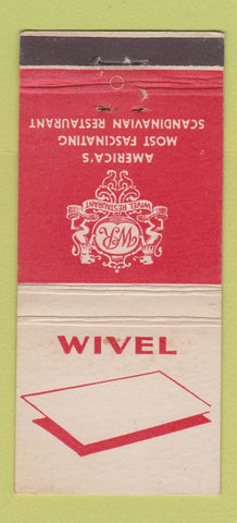 Matchbook Cover - Wivel Scandinavian Restaurant New York City 21 Strike Feature