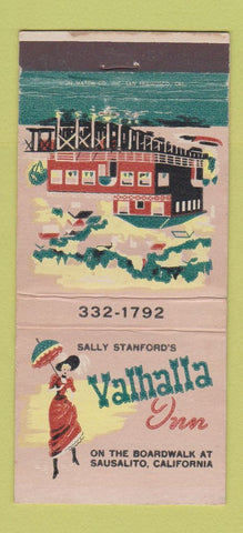 Matchbook Cover - Valhalla Inn Sausalito CA 21 Strike Feature