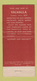 Matchbook Cover - Valhalla Inn Sausalito CA 21 Strike Feature