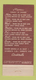 Matchbook Cover - Wheel Chuck Wagon Los Angeles CA 21 Strike Feature