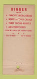 Matchbook Cover - Wivel Scandinavian Restaurant New York City 21 Strike Feature