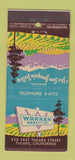 Matchbook Cover - Warren Real Estate Tulare CA 21 Strike Feature