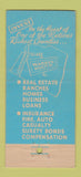 Matchbook Cover - Warren Real Estate Tulare CA 21 Strike Feature