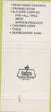 Matchbook Cover - Gottron Bros Concrete Fremont OH 30 Strike