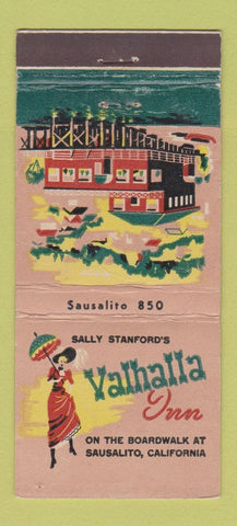 Matchbook Cover - Valhalla Inn Sausalito CA 21 Strike Feature