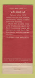 Matchbook Cover - Valhalla Inn Sausalito CA 21 Strike Feature
