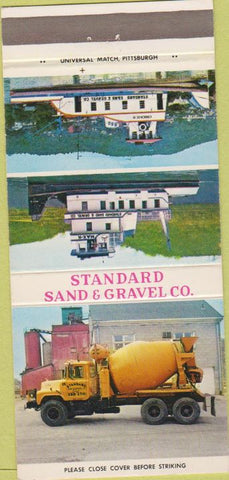 Matchbook Cover - Standard Sand Gravel concrete Wheeling WV 30 Strike