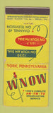 Matchbook Cover - WNOW Radio York PA 1250 21 Strike Feature